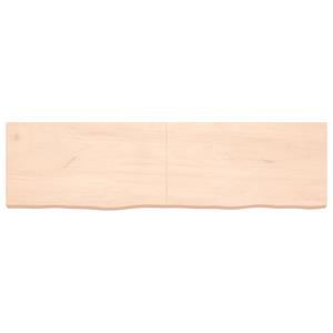 vidaXL Wandschap 180x50x(2-6) cm onbehandeld massief eikenhout
