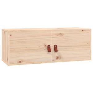 vidaXL Wandkasten 2 st 80x30x30 cm massief grenenhout
