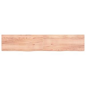 vidaXL Wandschap 200x40x(2-6)cm behandeld massief eikenhout lichtbruin