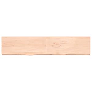 vidaXL Wandschap 200x40x(2-6) cm onbehandeld massief eikenhout