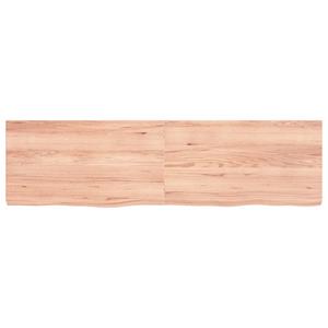 vidaXL Wandschap 180x50x(2-6)cm behandeld massief eikenhout lichtbruin