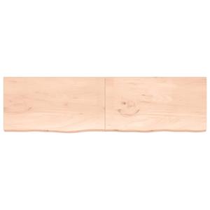 vidaXL Wandschap 220x60x(2-4) cm onbehandeld massief eikenhout