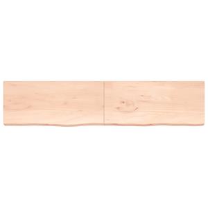 vidaXL Wandschap 220x50x(2-6) cm onbehandeld massief eikenhout