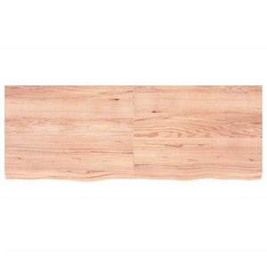 vidaXL Wandschap 160x60x(2-6)cm behandeld massief eikenhout lichtbruin