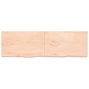 vidaXL Wandschap 200x60x(2-6) cm onbehandeld massief eikenhout