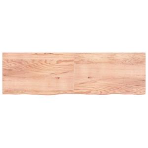 vidaXL Wandschap 200x60x(2-4)cm behandeld massief eikenhout lichtbruin