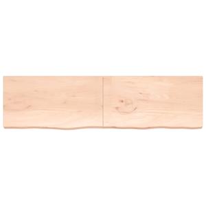 vidaXL Wandschap 220x60x(2-6) cm onbehandeld massief eikenhout