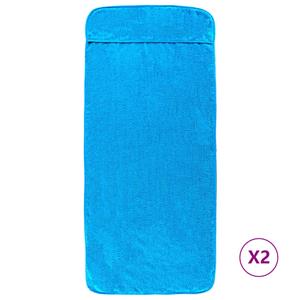 vidaXL Strandhanddoeken 2 st 400 g/m² 75x200 cm stof turquoise