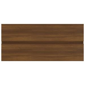 vidaXL Wastafelkast 100x38,5x45 cm bewerkt hout bruineikenkleurig