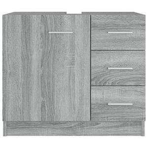 bonnevie Waschbeckenschrank,Waschtischunterschrank Grau Sonoma 63x30x54 cm Holzwerkstoff vidaXL