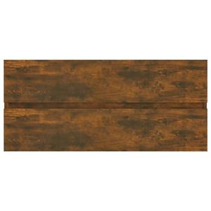 vidaXL Wastafelkast 100x38,5x45 cm bewerkt hout gerookt eikenkleurig