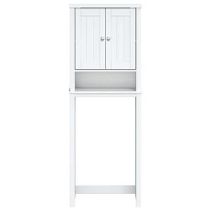 vidaXL Toiletmeubel BERG 60x27x164,5 cm massief hout wit