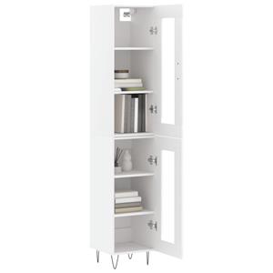 vidaXL Hoge kast 34,5x34x180 cm bewerkt hout wit