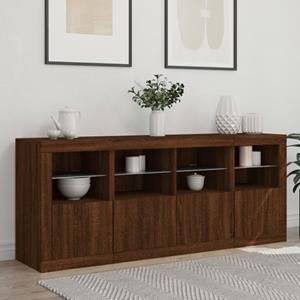 vidaXL Dressoir met LED-verlichting 163x37x67 cm bruineikenkleurig