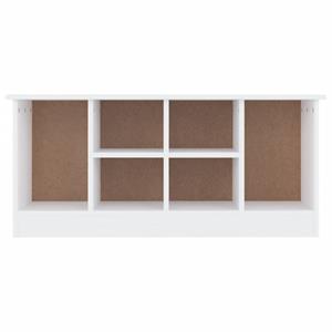 vidaXL Schoenenbankje ALTA 100x35x45 cm massief grenenhout wit