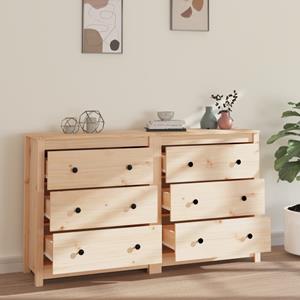vidaXL Dressoir 140x35x80 cm massief grenenhout