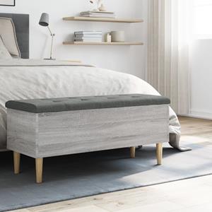 vidaxl Opbergbankje 102x42x46 cm bewerkt hout grijs sonoma eikenkleur