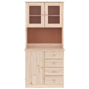vidaXL Hoge kast ALTA 77x35x165 cm massief grenenhout