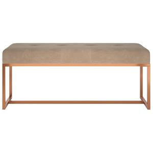 vidaXL Bankje 110x36x45 cm fluweel beige