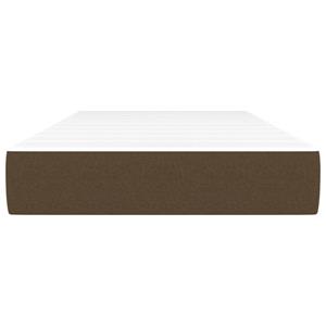 vidaXL Pocketveringmatras 100x200x20 cm stof donkerbruin