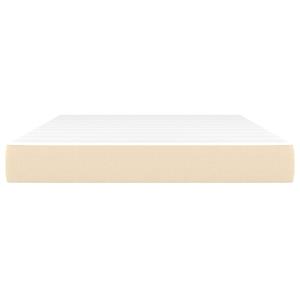vidaXL Pocketveringmatras 140x190x20 cm stof crèmekleurig