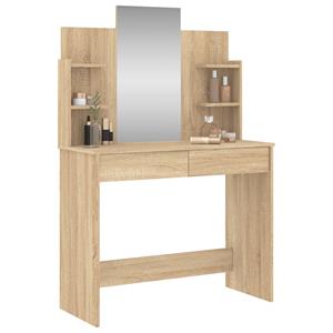 vidaXL Kaptafel met spiegel 96x39x142 cm sonoma eikenkleurig