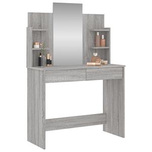 vidaXL Kaptafel met spiegel 96x39x142 cm grijs sonoma eikenkleurig