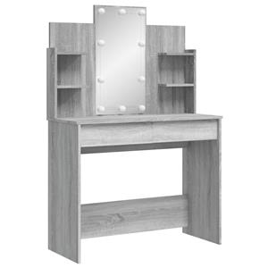 vidaXL Kaptafel met LED-verlichting 96x40x142 cm grijs sonoma