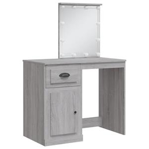 vidaXL Kaptafel met LED-verlichting 90x42x132,5 cm grijs sonoma