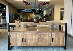 Industrielemeubelshop Mangohouten dressoir Bram met 4 deuren