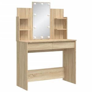 vidaXL Kaptafel met LED-verlichting 96x40x142 cm sonoma eikenkleurig