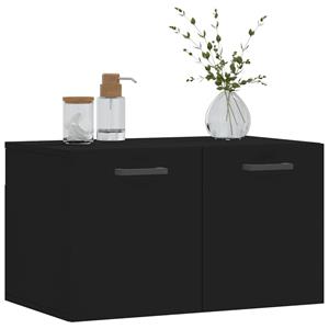 vidaXL Fächerschrank Wandschrank Schwarz 60x36,5x35 cm Holzwerkstoff (1-St)