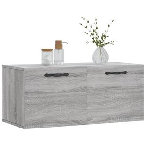 vidaXL Kleiderschrank Wandschrank Hängeschrank Aufbewahrung Grau Sonoma 80x36,5x35 cm Holzwe