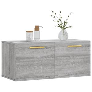 vidaXL Wandkast 80x36,5x35 cm bewerkt hout grijs sonoma eikenkleurig