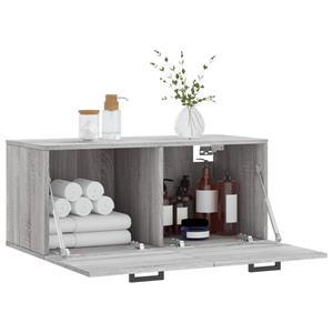 vidaXL Kleiderschrank Wandschrank Hängeschrank Aufbewahrung Grau Sonoma 80x36,5x35 cm Holzwe