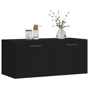 vidaXL Kleiderschrank Wandschrank Schwarz 80x36,5x35 cm Holzwerkstoff