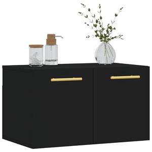 vidaXL Kleiderschrank Wandschrank Schwarz 60x36,5x35 cm Holzwerkstoff