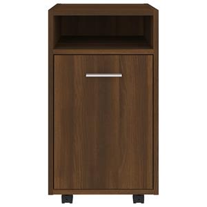 vidaXL Fächerschrank Beistellschrank mit Rollen Braun Eiche 33x38x60cm Holzwerkstoff (1-St)