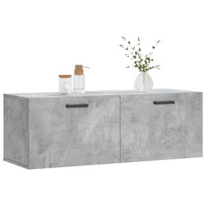 vidaXL Kleiderschrank Wandschrank Hängeschrank Aufbewahrung Betongrau 100x36,5x35 cm Holzwer