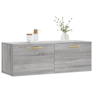 vidaXL Wandkast 100x36,5x35 cm bewerkt hout grijs sonoma eikenkleurig