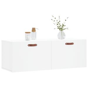 vidaXL Kleiderschrank Wandschrank Weiß 100x36,5x35 cm Holzwerkstoff