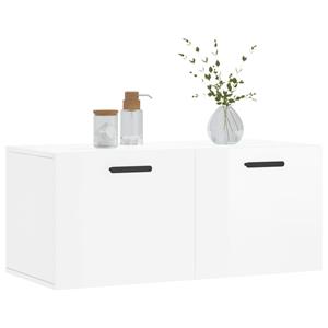 vidaXL Kleiderschrank Wandschrank Hängeschrank Aufbewahrung Hochglanz-Weiß 80x36,5x35 cm Hol