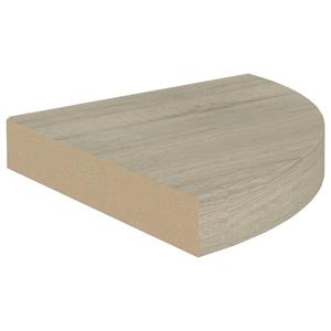 vidaXL Hoekschap zwevend 25x25x3,8 cm MDF eikenkleurig