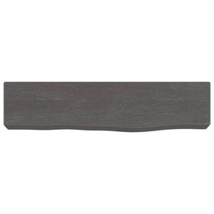 vidaXL Wandschap 40x10x6 cm behandeld massief eikenhout donkerbruin