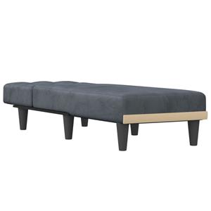 vidaXL Chaise longue fluweel donkergrijs