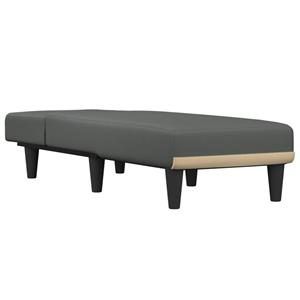 vidaXL Chaise longue stof donkergrijs