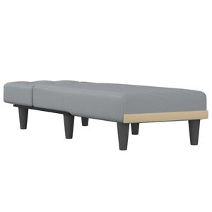 vidaXL Chaise longue stof lichtgrijs