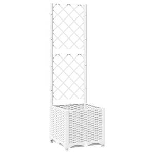 VidaXL Plantenbak met latwerk 40x40x136 cm polypropeen