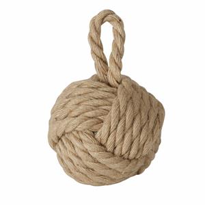 Boltze deurstopper - 1.5 kilo - bruin - jute - 23 x 15 cm -