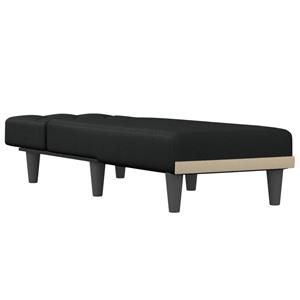 vidaXL Chaise longue stof zwart